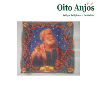 Bandeira São Pedro - Bandeira Festa Junina São Pedro Bandeira de Festa Junina* Oito Anjos Artigos Religiosos e Loja Esotérica