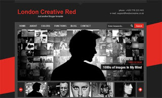 London Creative Red Blogger Template