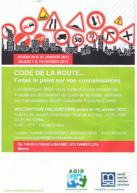 Voillans, village du Doubs, site officiel: Code de la Route - Rappel
