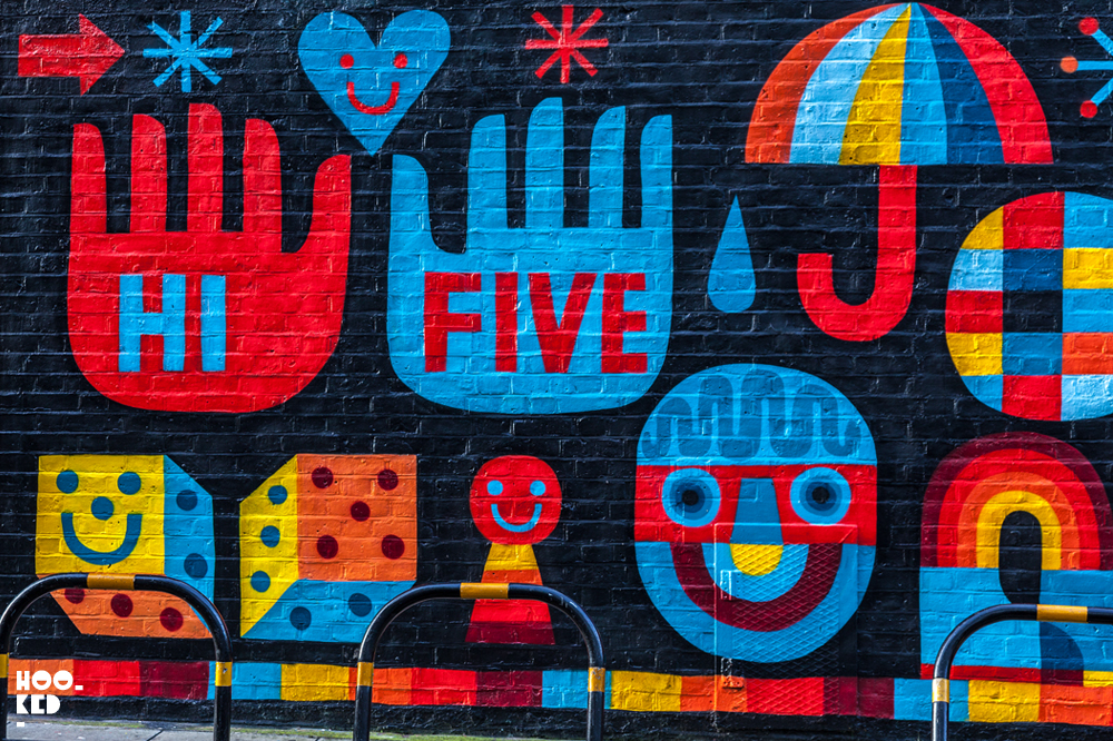 David Shillinglaw, London Street Art Mural. Photo ©Hookedblog / Mark Rigney David Shillinglaw, Street Art Mural in London. Photo ©Hookedblog / Mark Rigney