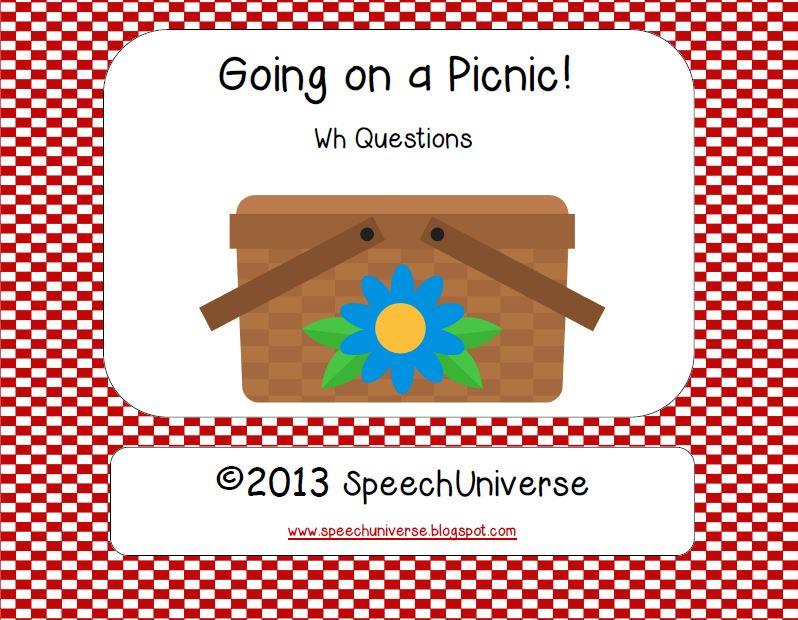 Going on a Picnic! A WH Question Activity My Speech Universe