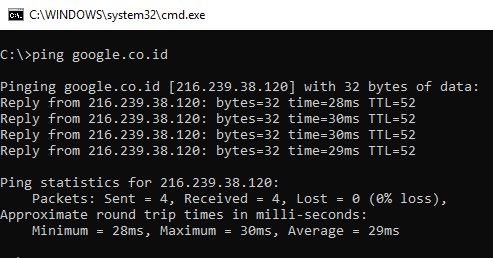 IP address google.co.id ip dari google