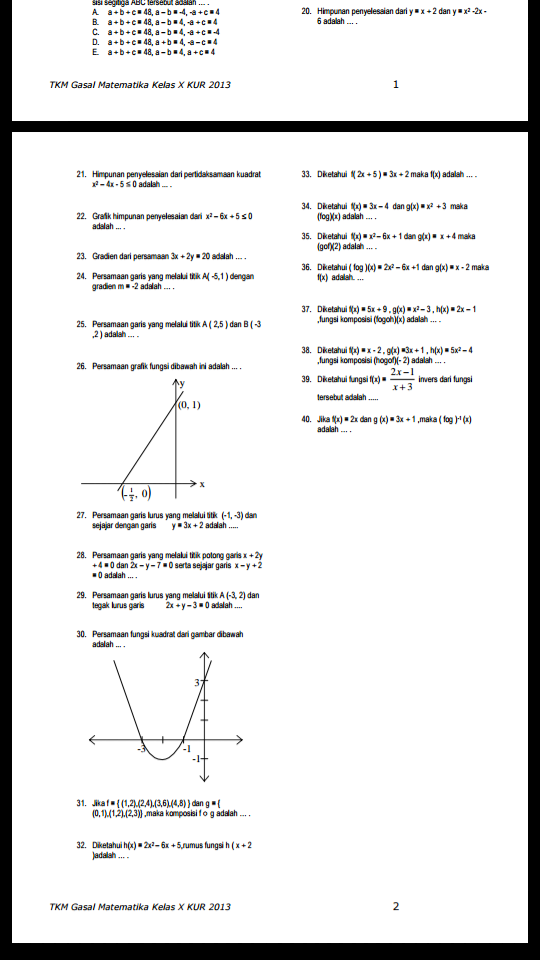 Contoh Latihan Soal Soal Dan Jawaban Uas Matematika Kelas Contoh Latihan Soal Soal Dan Jawaban Uas Matematika Kelas
