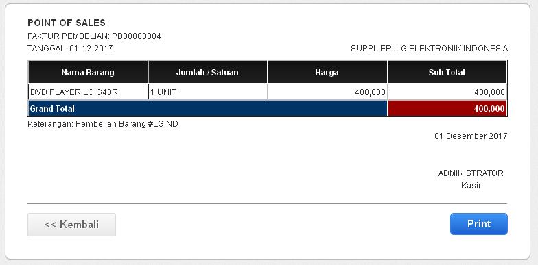 Source Code Aplikasi POS,Point Of Sales, Transaksi