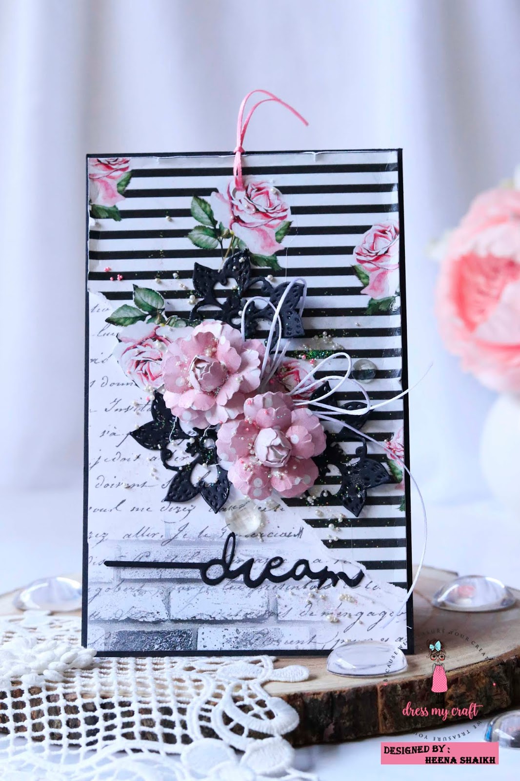 dress my craft ruffle paper rose tutorial paper rose flower making