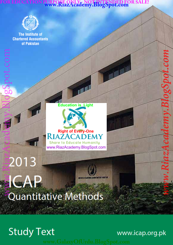 Quantitative Methods-STUDY TEXT- by ICAP Quantitative Methods-STUDY TEXT- by ICAP