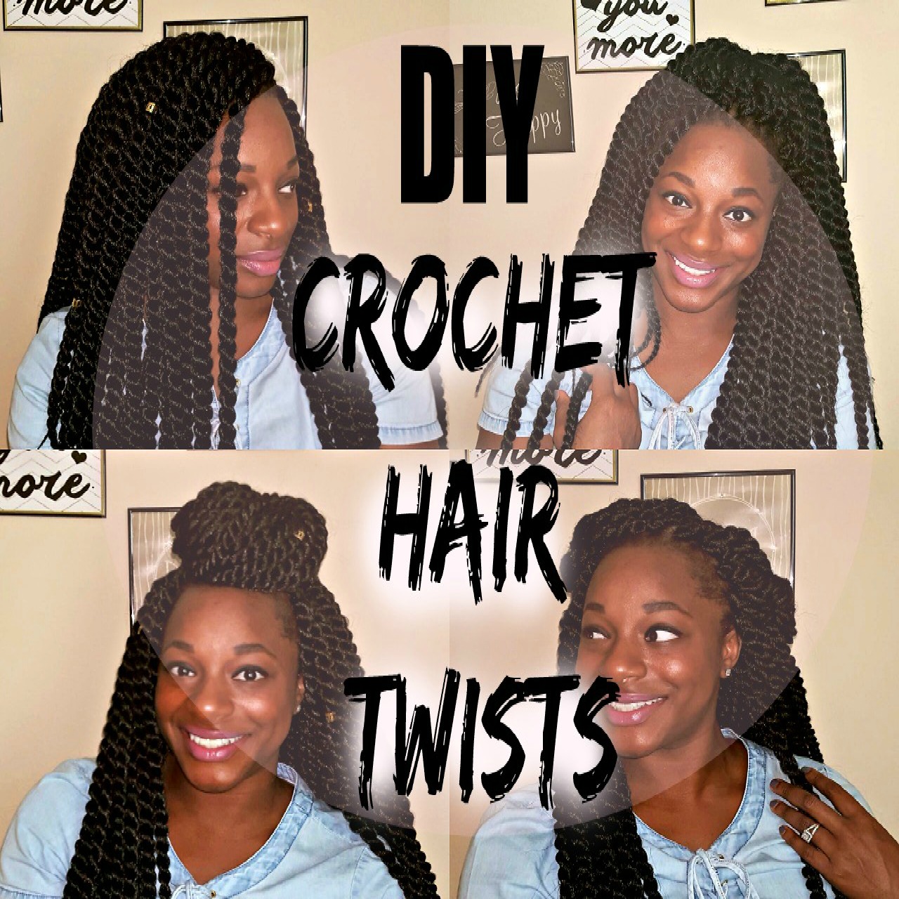Rbyrachaelrae Style Blog Diy Crochet Twist Hair Tutorial 3 Ways