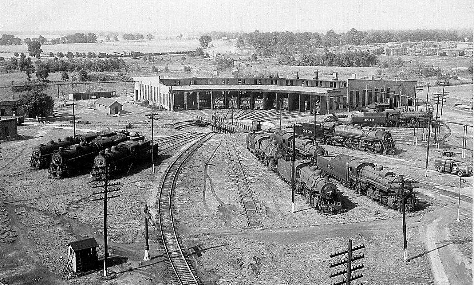 Towns and Nature Carbondale, IL IC Coaling Tower and Roundhouse