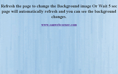 Change the Background image randomly after refresh the page using Javascript