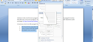 pilihan multilevel list pilihan multilevel list