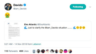 Eko Atlantic Releases Statement On Allegations By Davido: Singer Reacts Eko Atlantic Releases Statement On Allegations By Davido: Singer Reacts