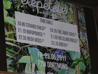 23.06.2017 Dortmund - FZW: etepetete Festival w/ Gosto / Hush Moss / His Clancyness / Ropoporose / The Away Days / Strand Child