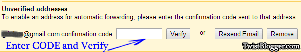 Enter Code To Verify Email