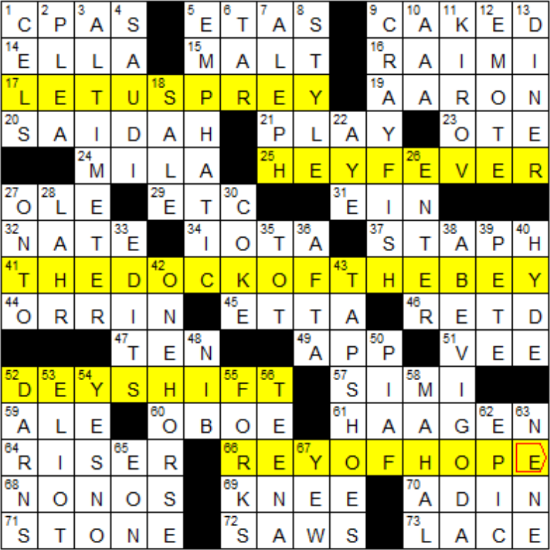 L A Times Crossword Corner
