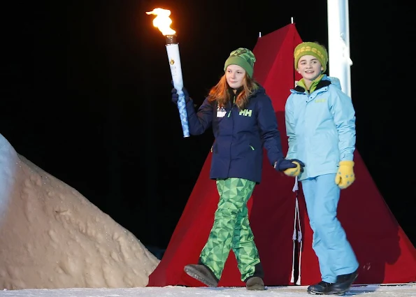 Crown Princess Mette Marit and Crown Prince Haakon of Norway and Princess Ingrid Alexandra and Prince Sverre Magnus attended the opening of the Lillehammer 2016 Youth Olympic Games