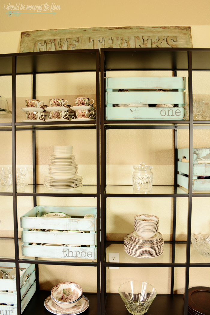 Dining Room Shelving: a fun alternative to china cabinets