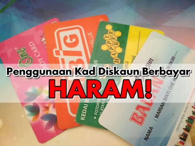 Penggunaan Kad Diskaun Berbayar HARAM Penggunaan Kad Diskaun Berbayar HARAM