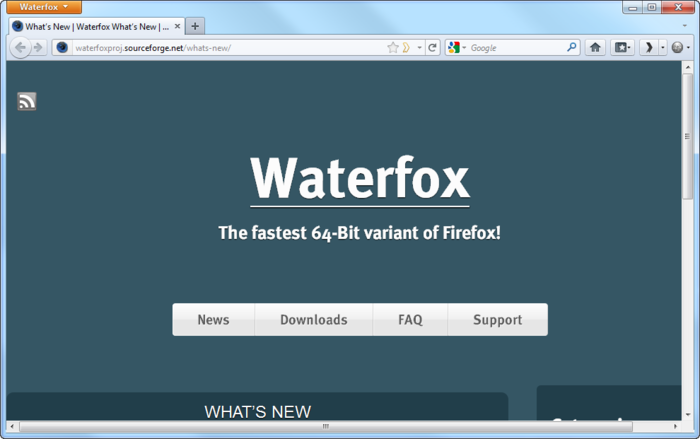 Waterfox Browser v50.0 Full Version Portable