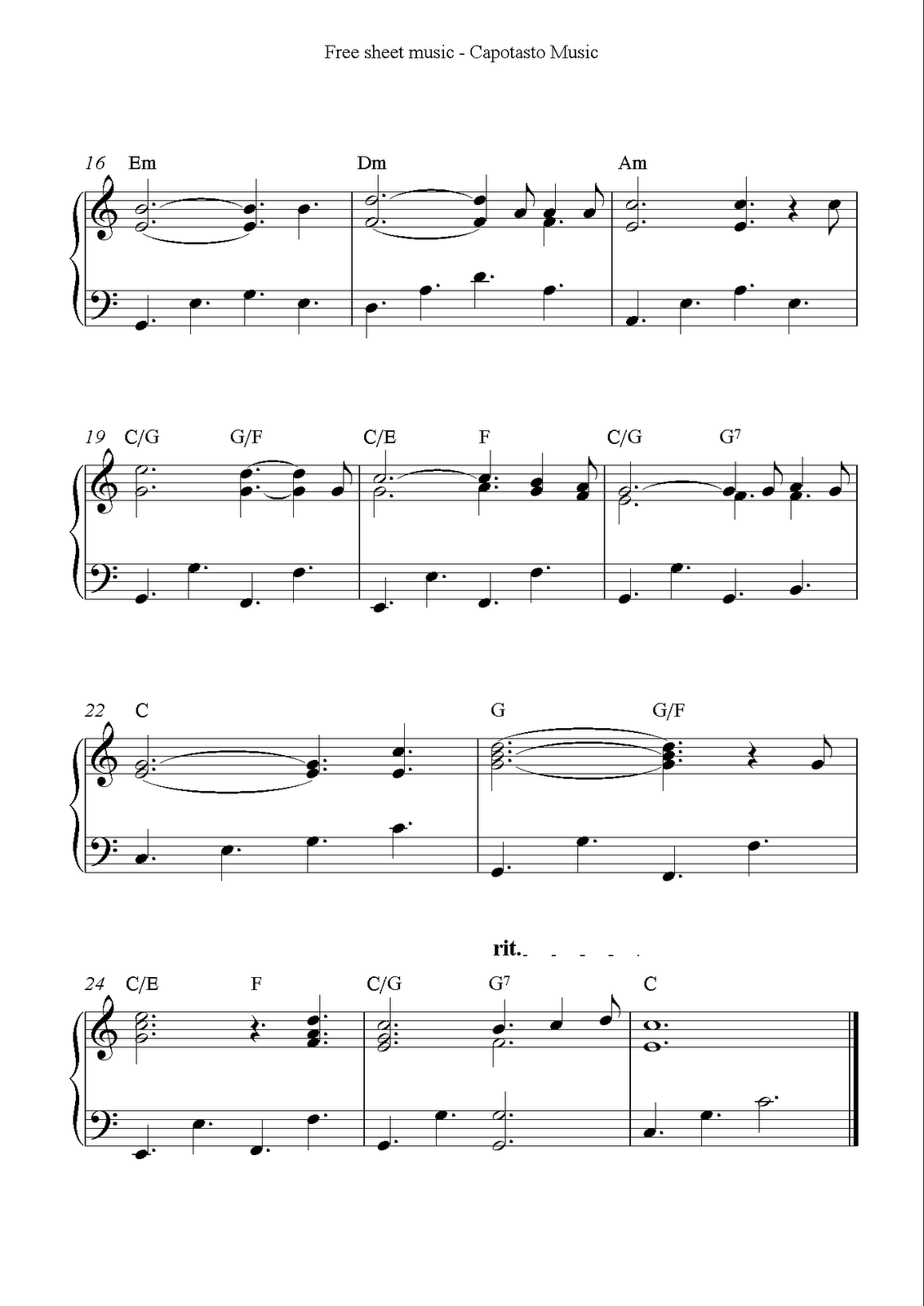 O Holy Night Sheet music for Piano (Solo) Easy