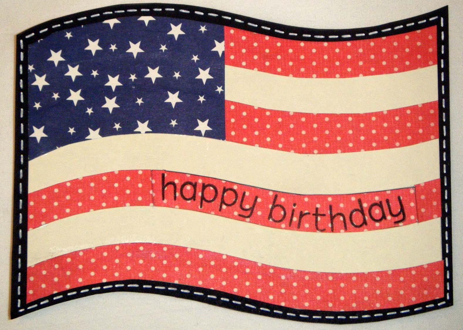 Cards by CG Waving Flag birthday card