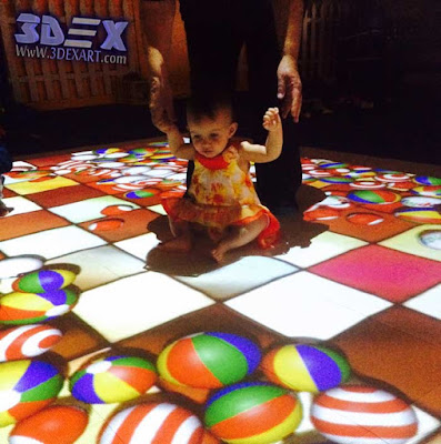 interactive floor projector for kids games and education, live system floor