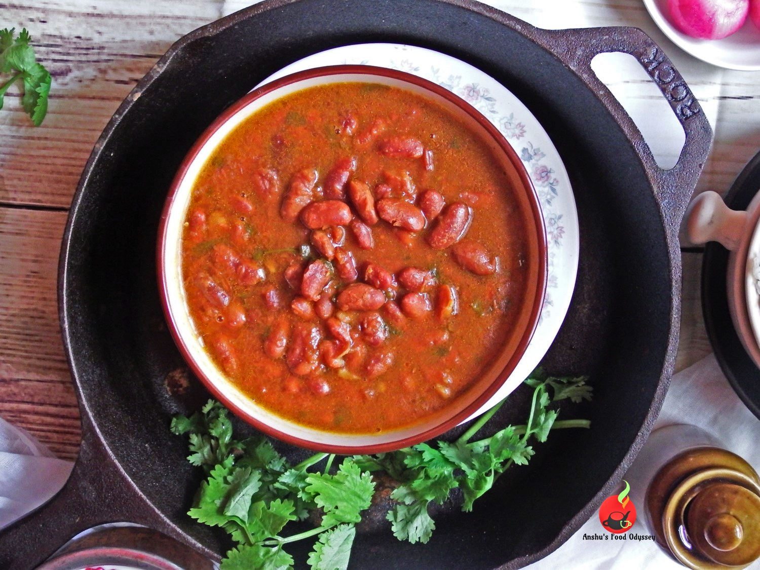 Authentic Punjabi Style Rajma Masala | Red Kidney Beans in Spicy Onion ...