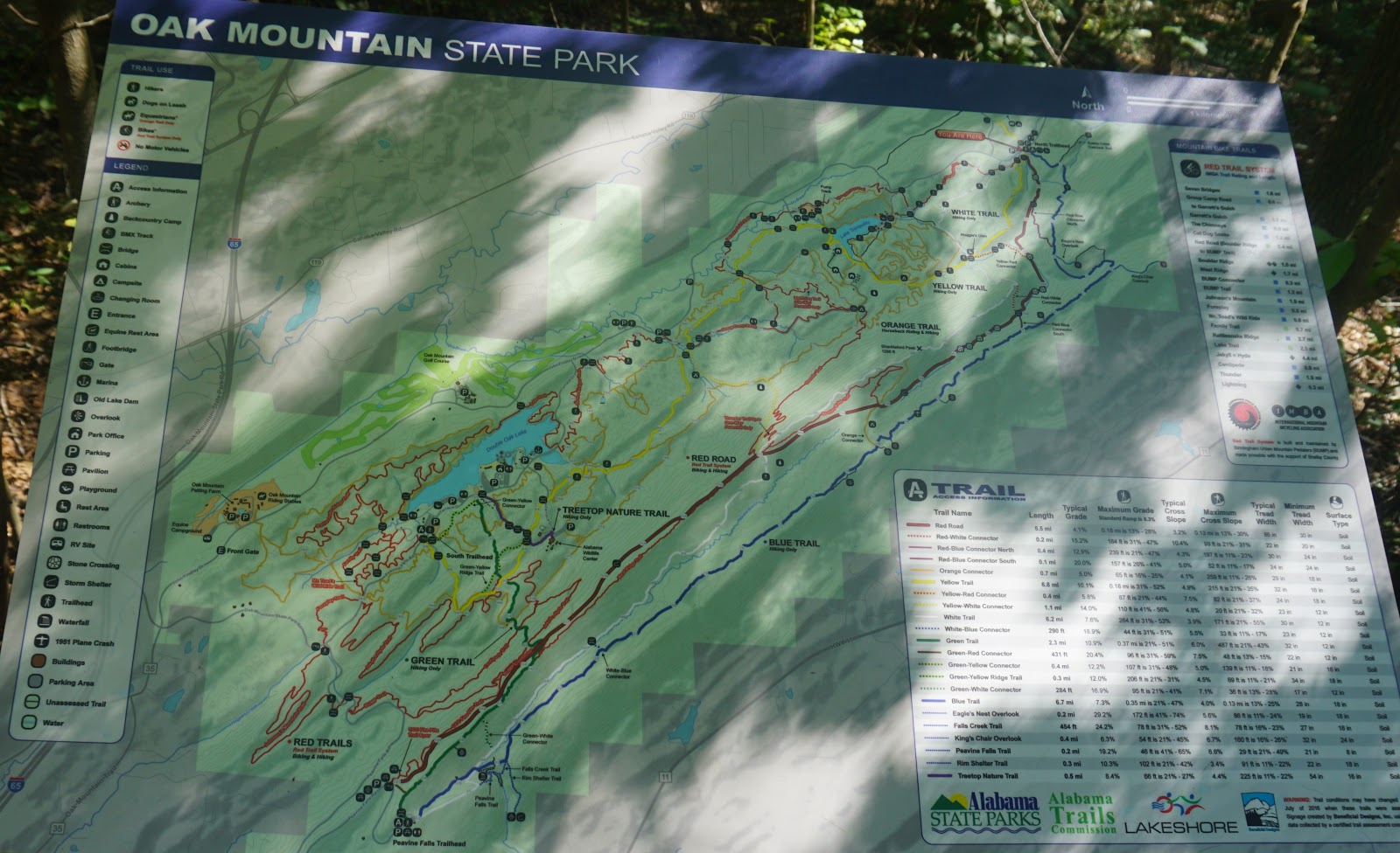 Oak Mountain State Park Trail Map Maping Resources