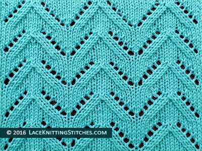 Lace Knitting. #37 Chevron Lace stitch