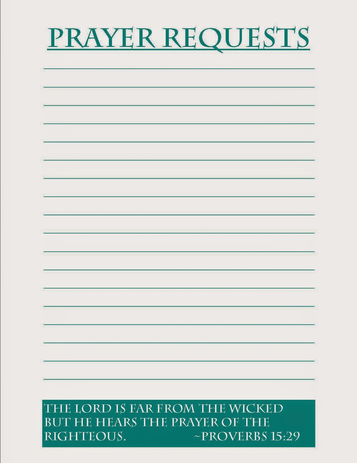 Printable Prayer Request Form Template Free Printable Templates