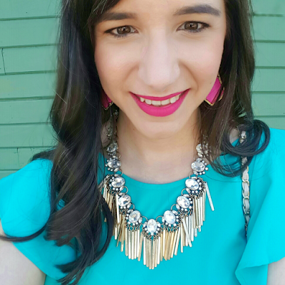 Tea Outfit Fringe Necklace and Kendra Scott Alexandra