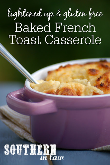 Healthy Baked French Toast Casserole Recipe  low fat, gluten free, refined sugar free, clean eating friendly, healthy, healthy make ahead breakfast recipe