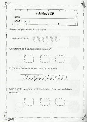 73 - Atividades de Matemática para 1º ano