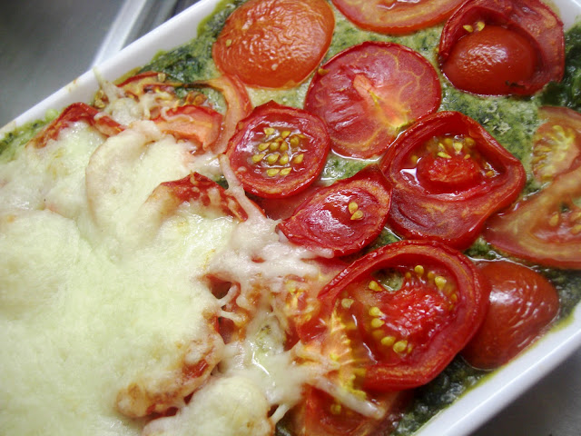 Veganine: Polenta-Spinat-Tomaten &amp;quot;Schnitten&amp;quot;