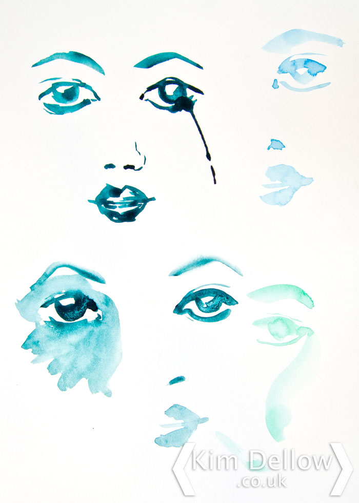 Kim Dellow Show Your Face Watercolour share
