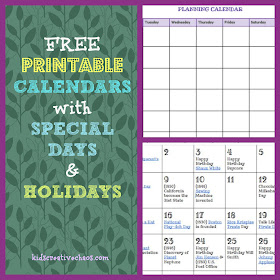 Free Printable Monthly Calendar with Holidays 2017