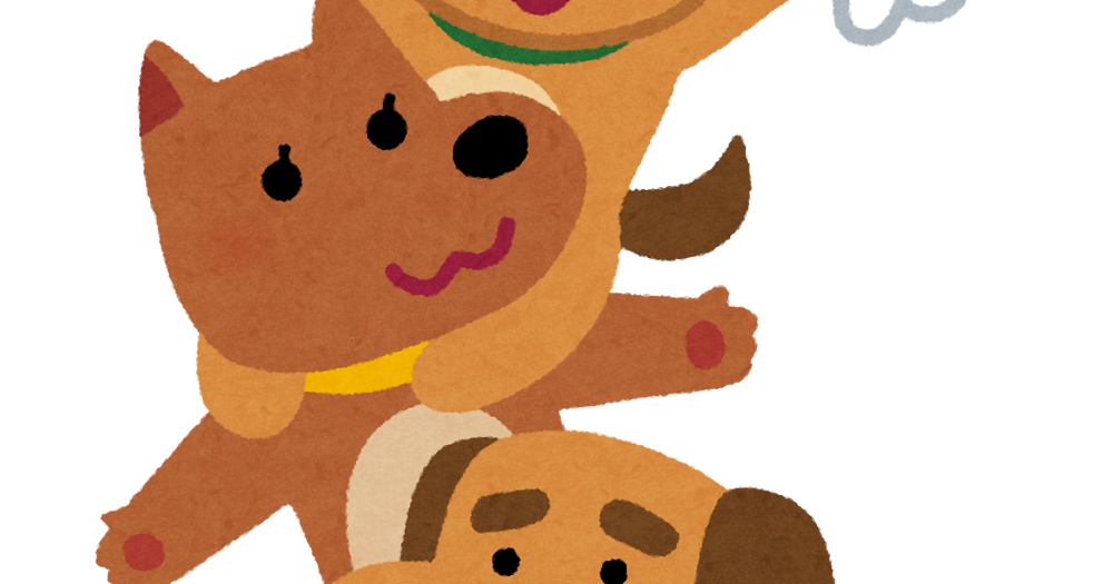 肩車をする犬の家族（戌年） かわいいフリー素材集 いらすとや