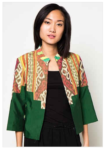 Desain Baju  Muslim Blazer  Kombinasi Batik  Model  Baru