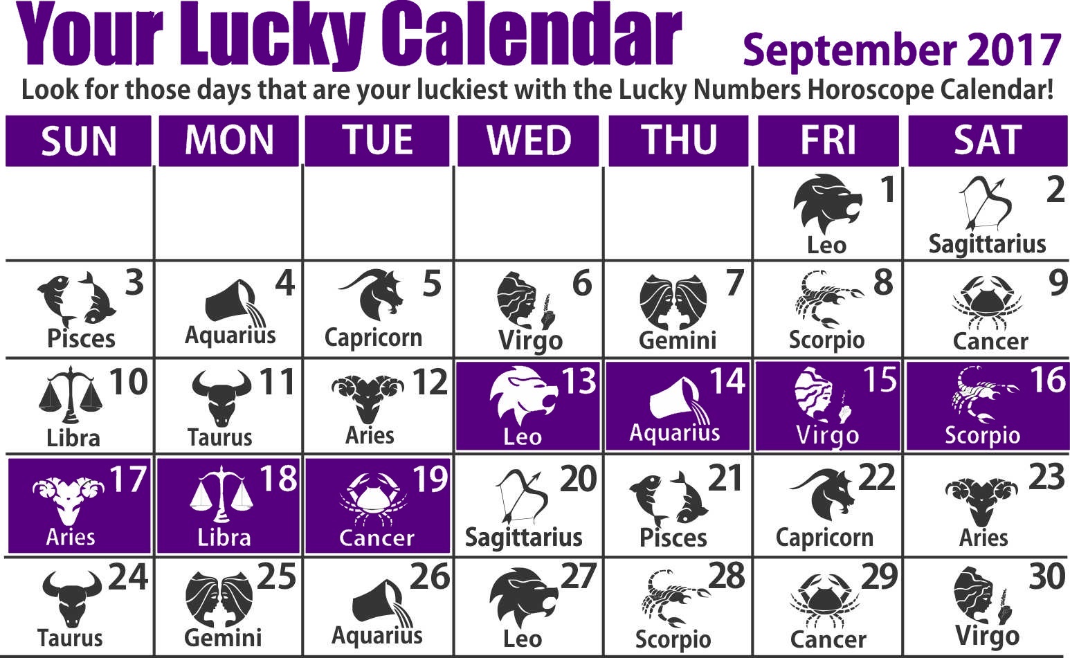 What day of the week is lucky for Sagittarius?