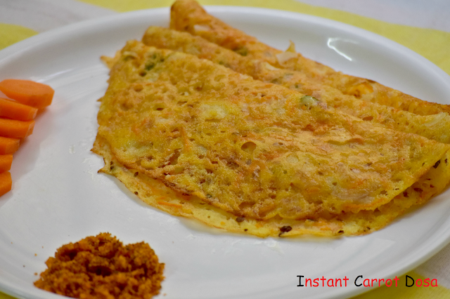 Instant Carrot Dosa