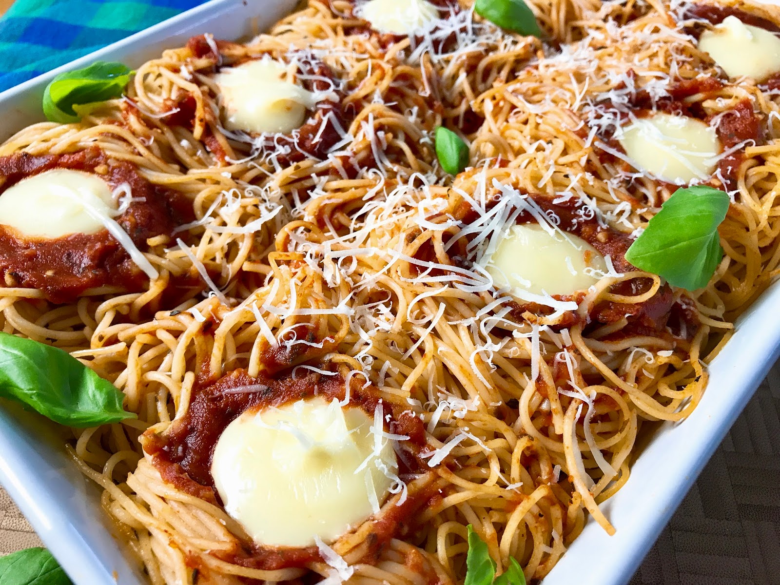 Angel Hair Nests with Fresh Mozzarella