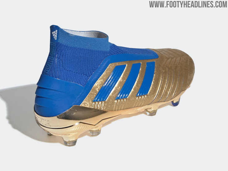 blue and gold adidas predators