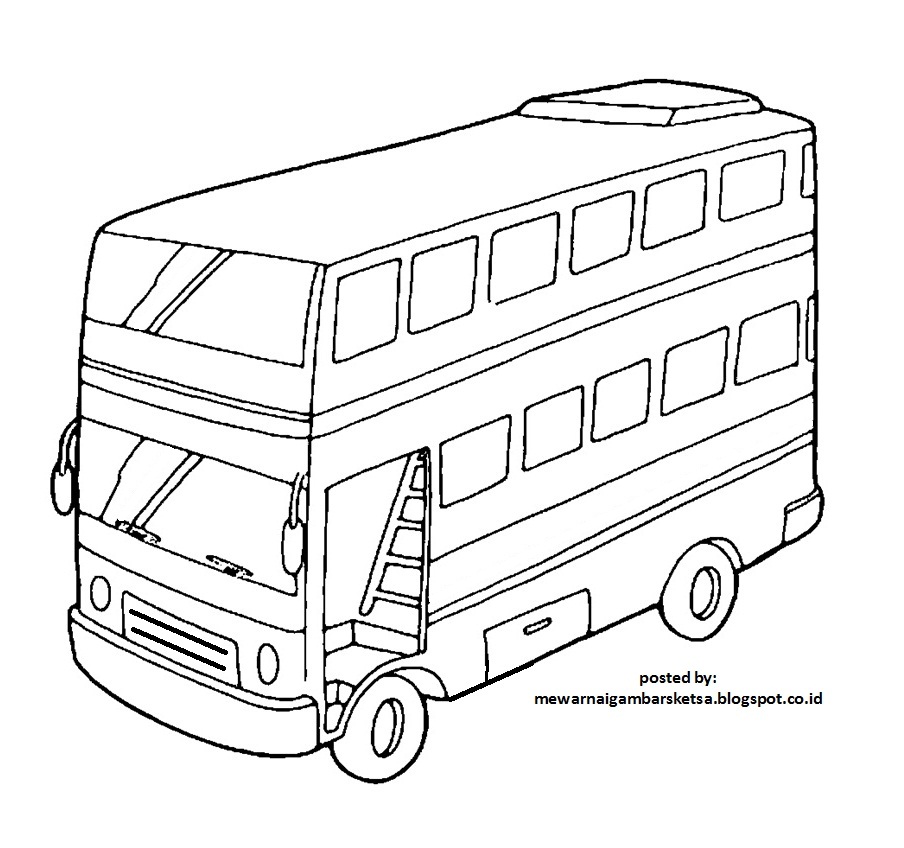 Mewarnai Gambar Contoh Transportasi Kumpulan Download Mobil Sekolah