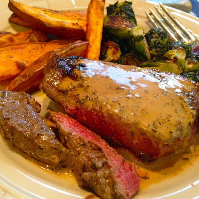 Rita's Recipes Steak with Dijon Cream Pan Sauce