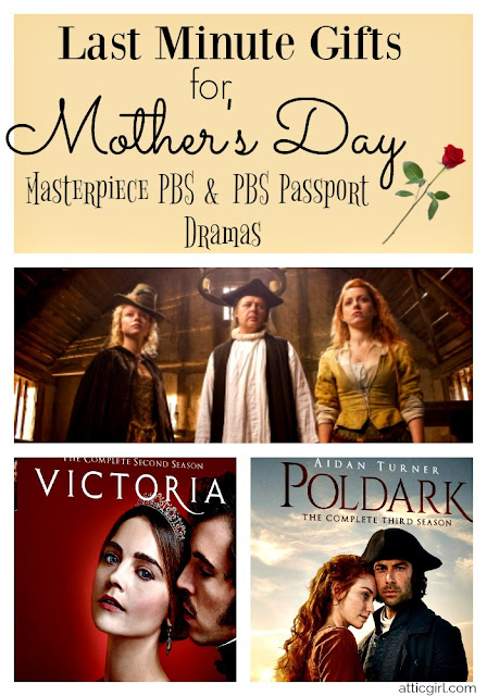 Last Minute Mother's Day Gifts Gift Guide, Masterpiece PBS, PBS Passport, Victoria Season 2, Poldark Season 3, Jamestown, Jamestown series, period dramas