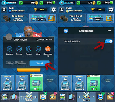 Cara Instal MOD Games Clash Royale di Android Cara Melihat Elixir Lawan dengan XModGames Clash Royale