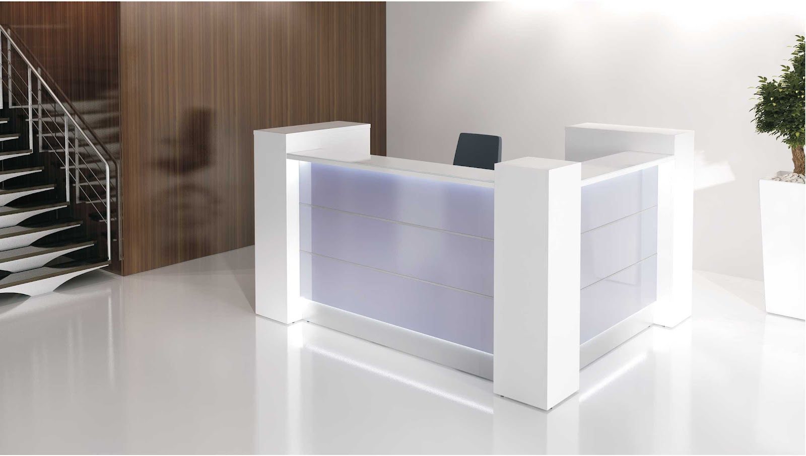 Colour up your office !: Empfangstheke Hochglanz weiß und ...