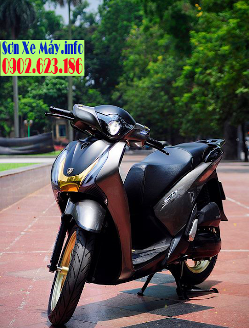 Sơn xe Honda SH màu xám lông chuột bóng