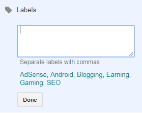 Choose the correct label seo friendly