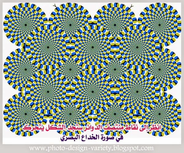 ألبومات صور منوعة صور الخداع البصري صور ثابتة تبدو أنها تتحرك في فن الخداع البصرية للتصميم هذه الصور