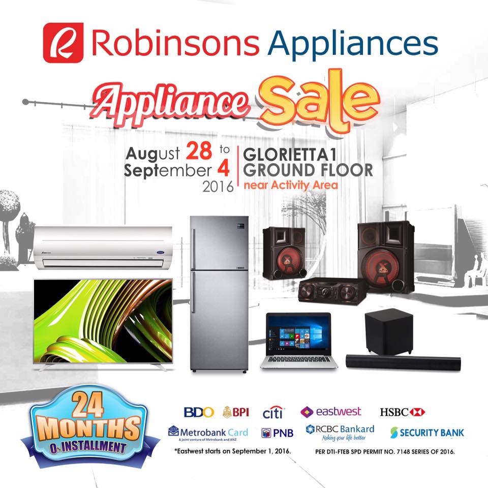 Manila Shopper Robinsons Appliances Appliance SALE AugSept 2016